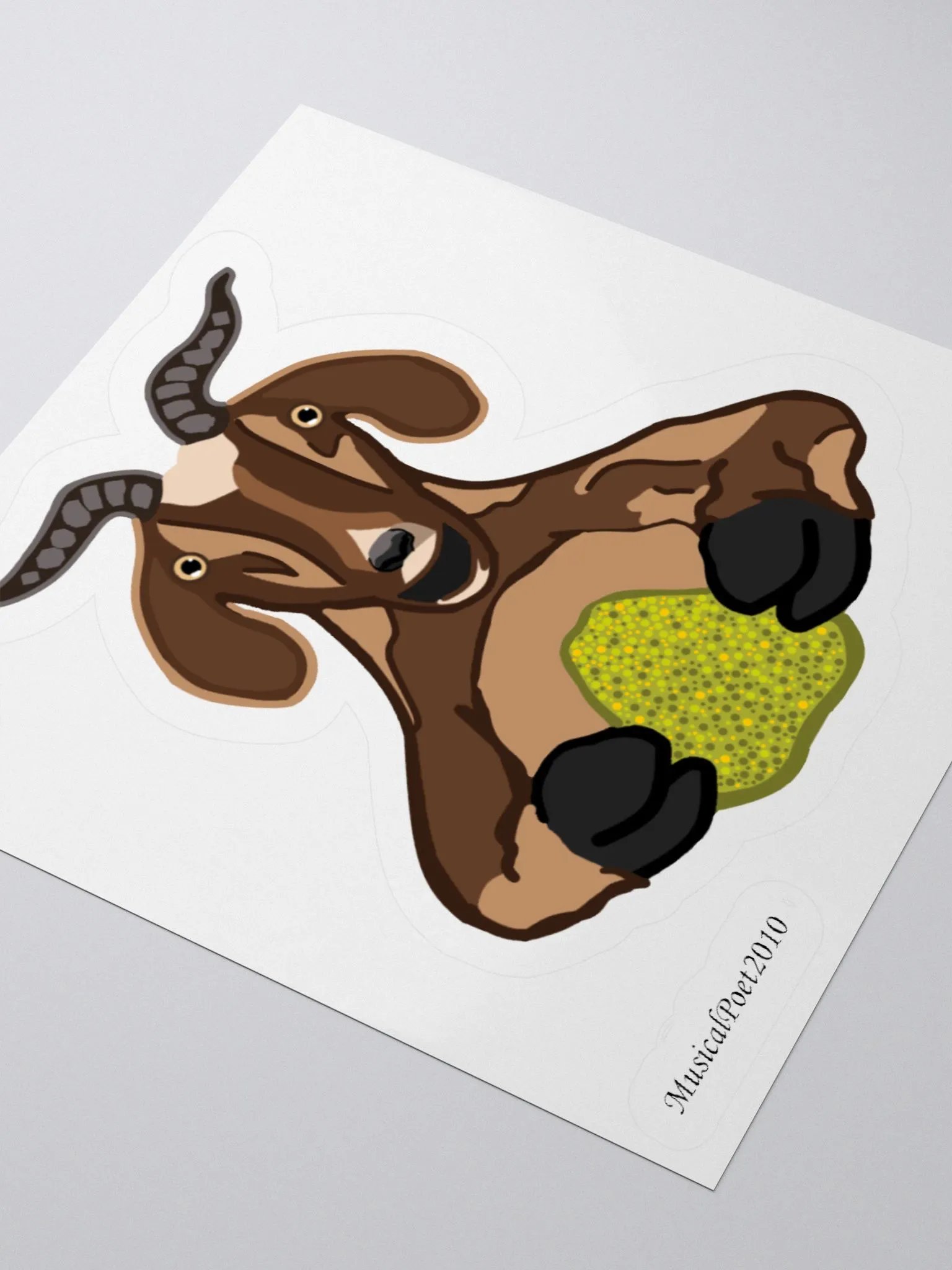 Goat Noms Pear Sticker product image (6)