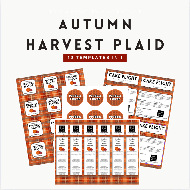 Autumn Harvest Plaid Label Templates Bundle product image (1)