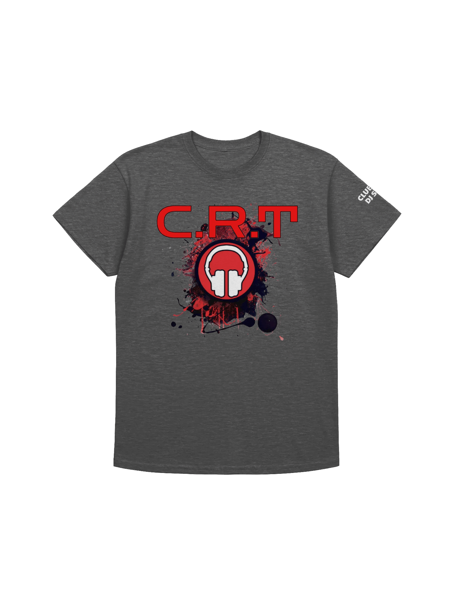 CRT Paint Splatter Large Front Print, With Red Tribe Back Print T-Shirt product image (1)