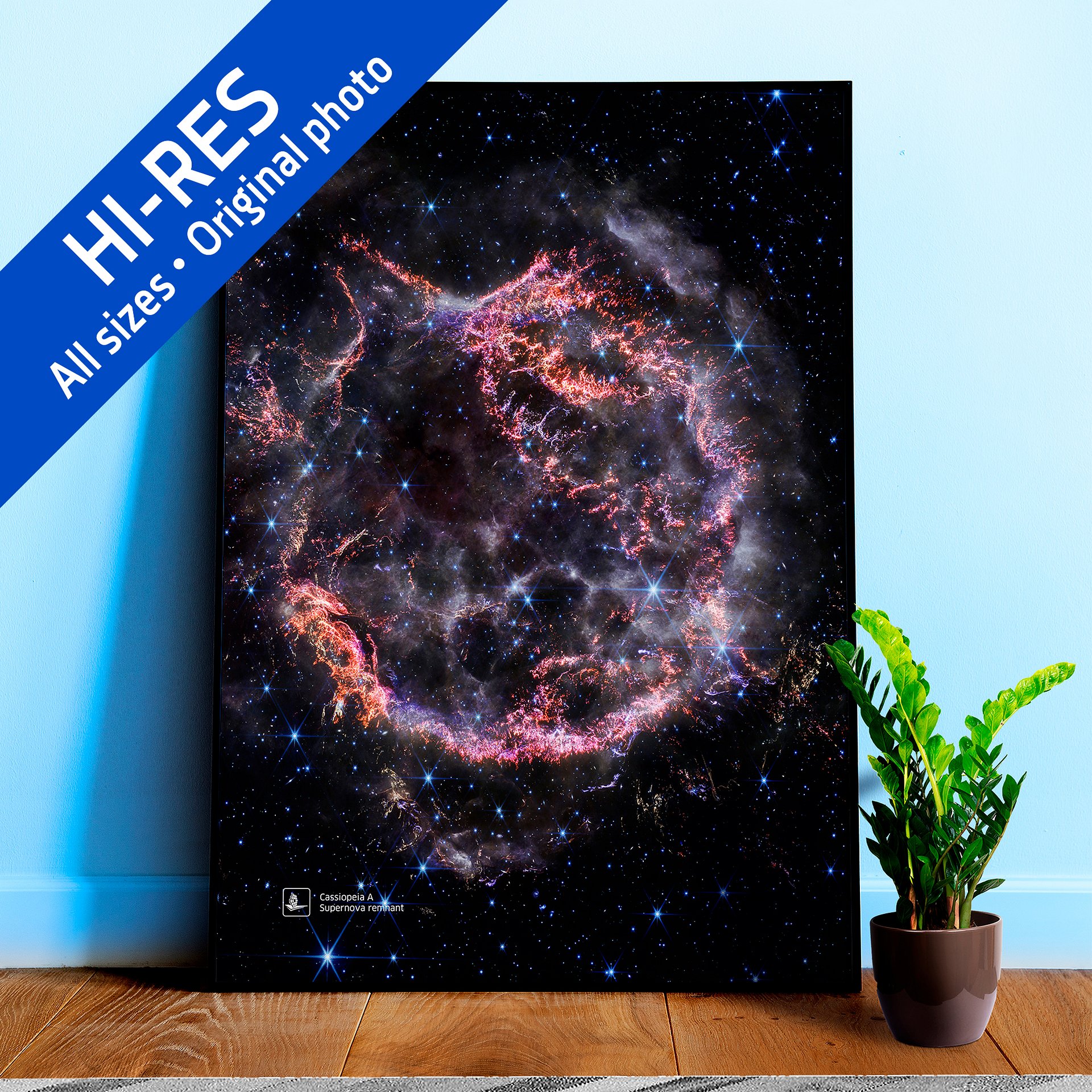Cassiopeia A, Supernova remnant (James Webb/JWST) — space poster product image (1)