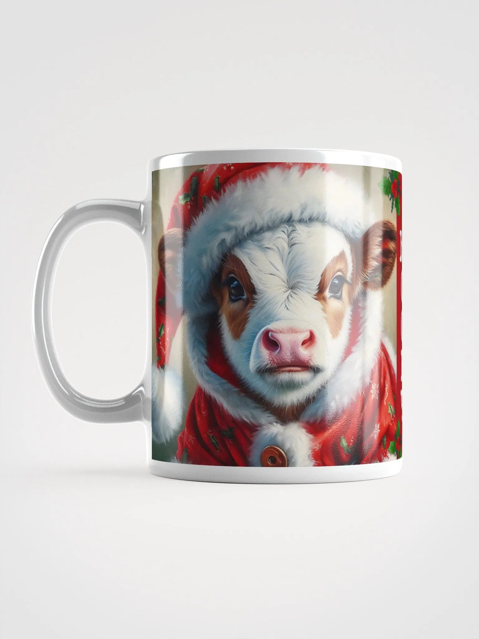 Happy Holidays Mooey Christmas Winter Vibes Cow White Mug product image (6)