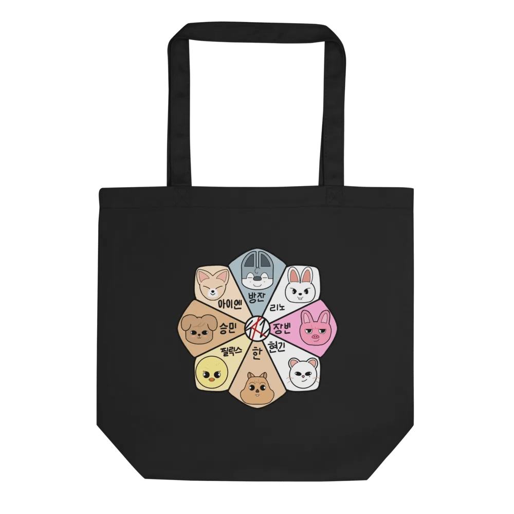 OT8 skzoo flower hangul tote bag product image (1)