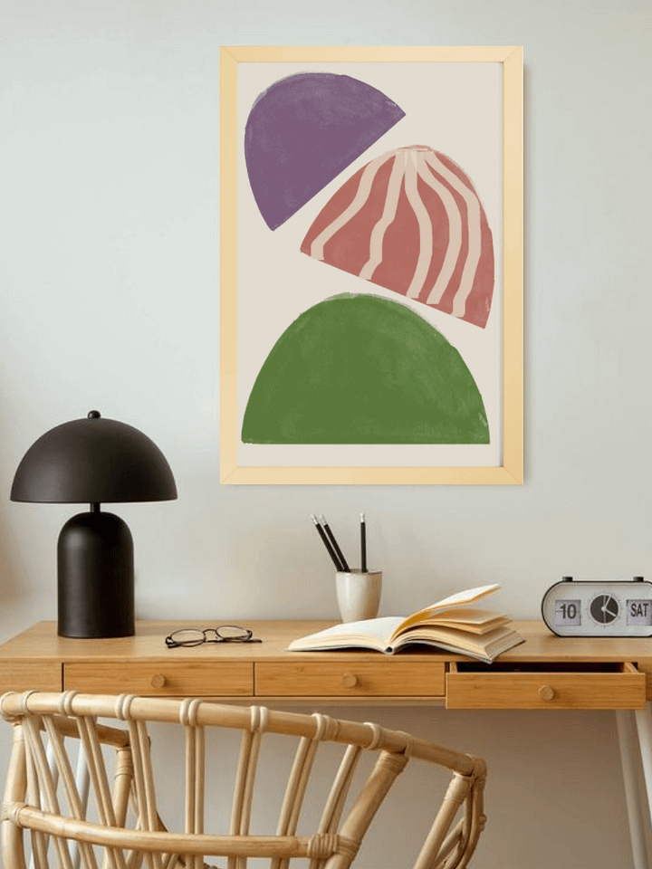 Ethereal Wood Stack Poster | Tranquil Nature-Inspired Art | Modern Minimalist Design with Organic Elements product image (10)