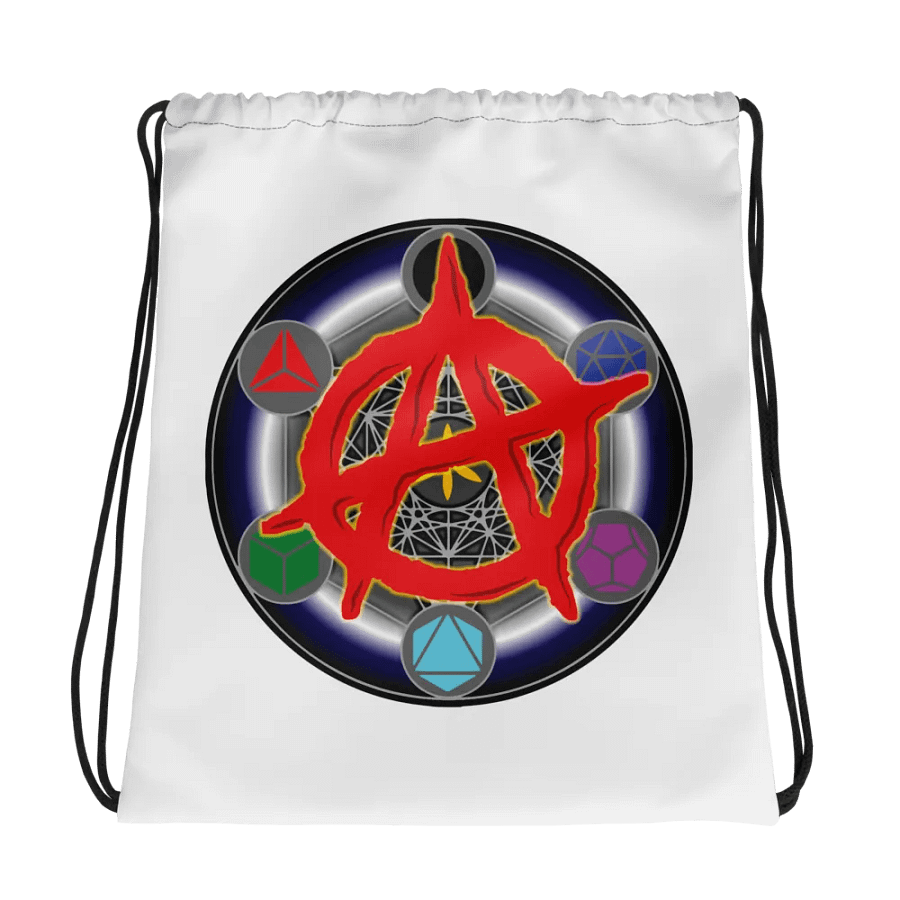 Hexproof Anarchist Emblem Drawstring Bag product image (1)