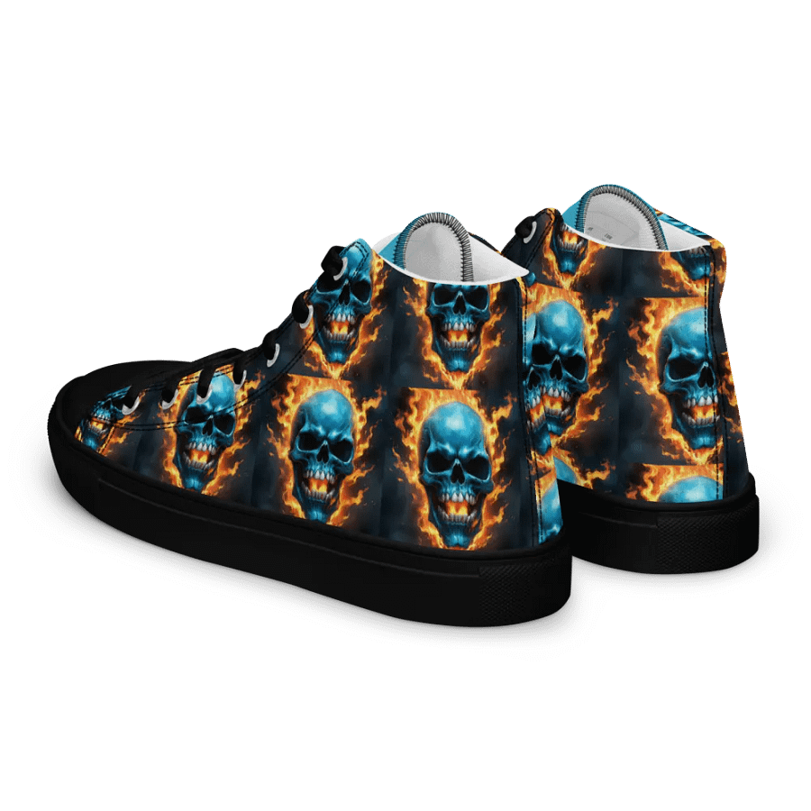 Inferno Blue Skull Men's High Tops product image (6)