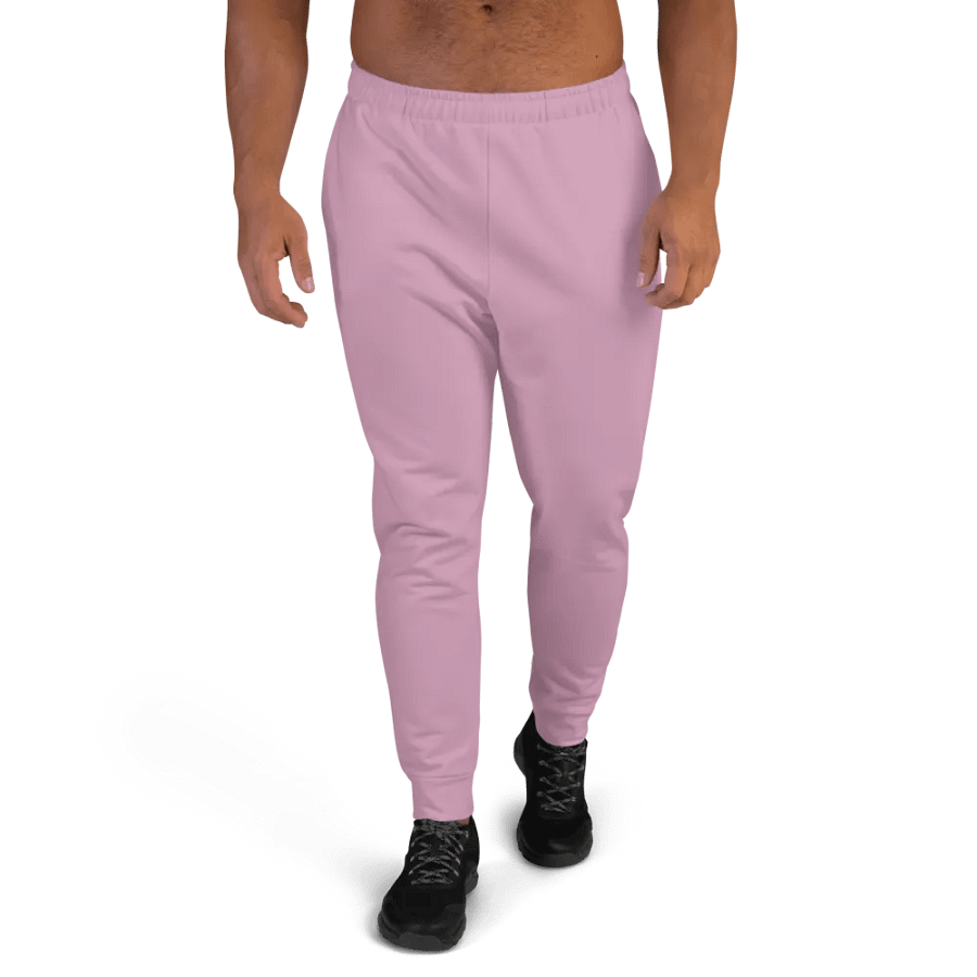 Plain Lilac Purple Soft Summer Recycled Polyester Premium Men's Joggers by Treasure Pie product image (1)