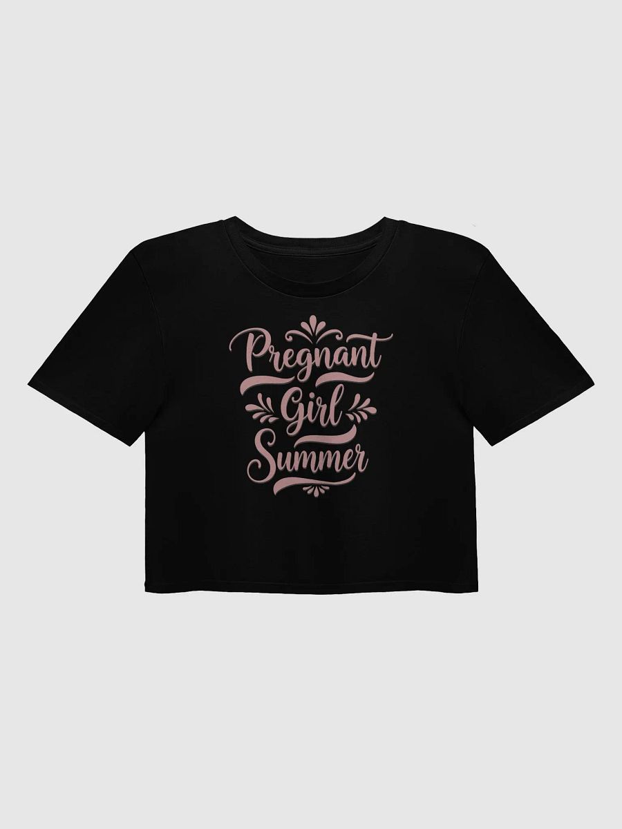 Pregnant Girl Summer - Cute Pregnancy Announcement Crop Top for Moms-to-Be product image (1)
