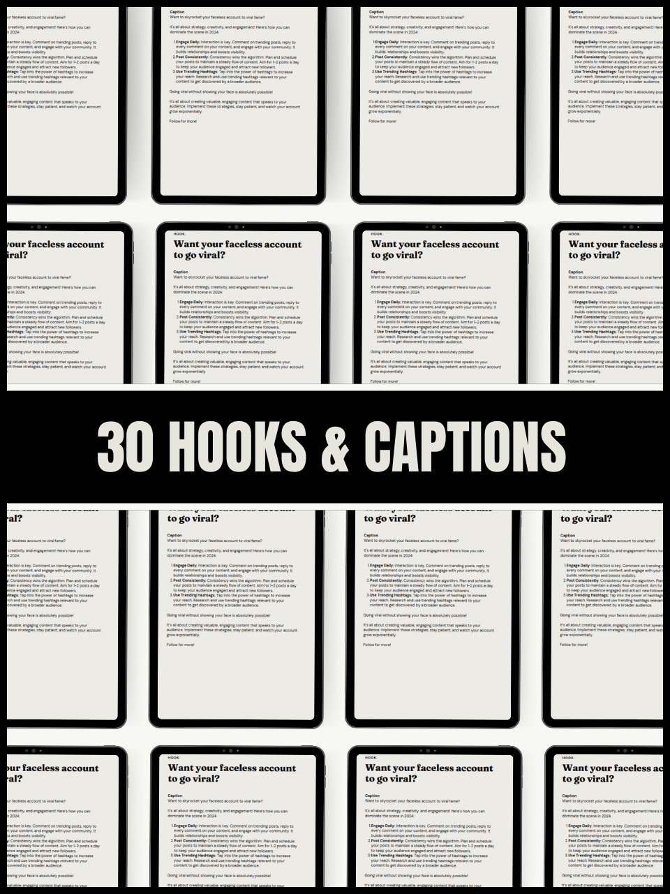 Volume 1 - Instagram Reels, Hooks, Captions & Reel Covers - 30 days product image (3)