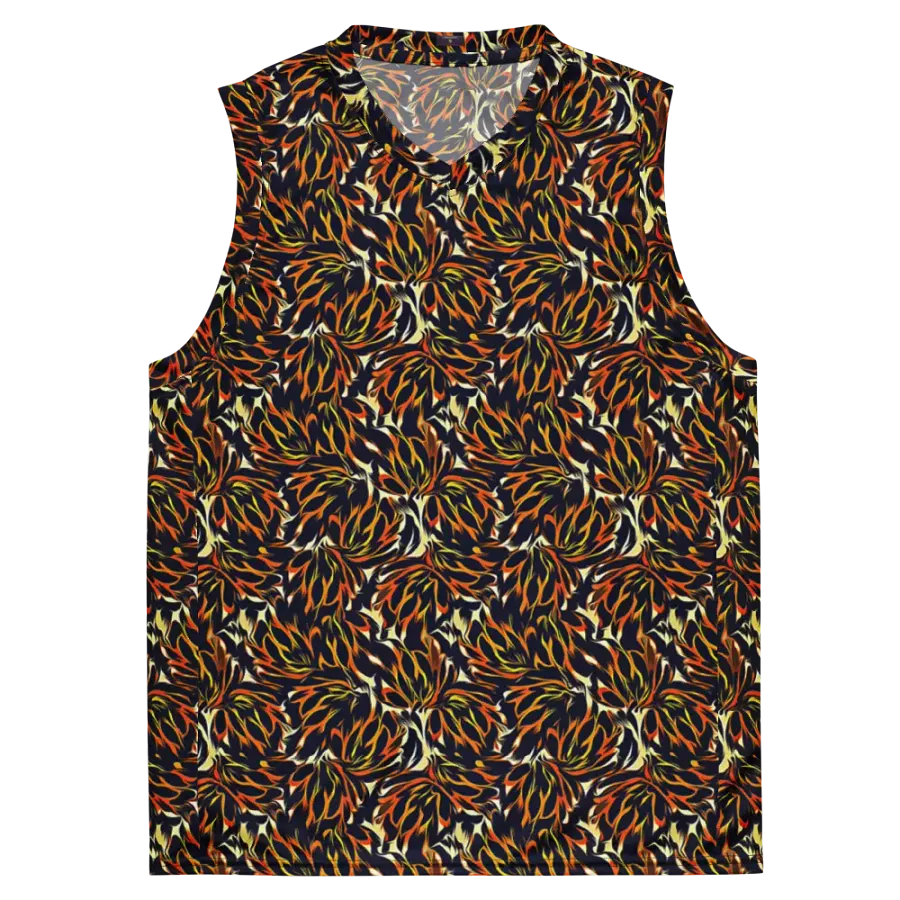 Tiger Flower | Recycled Unisex Basketball Jersey product image (2)