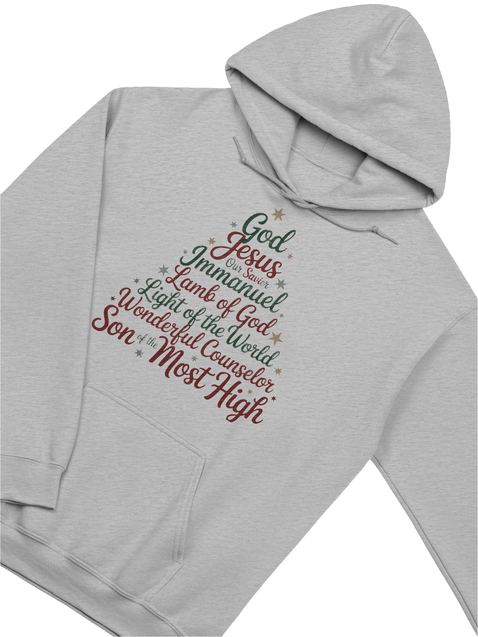 Christian Christmas Hoodie Names Of Jesus Christmas Tree product image (5)