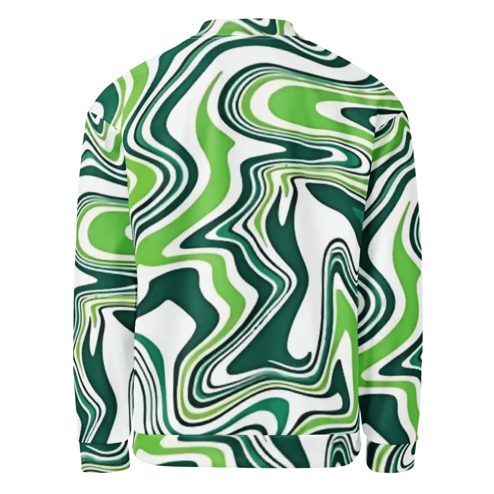 Marbled Green All-Over Bomber Jacket product image (2)