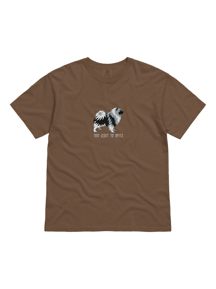 Too Legit to Spitz T-Shirt(Embroidered) of a Keeshond(Black & White) product image (11)