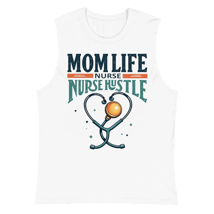 mom life, Nurse Hustle Heart Muscle Tank product image (2)