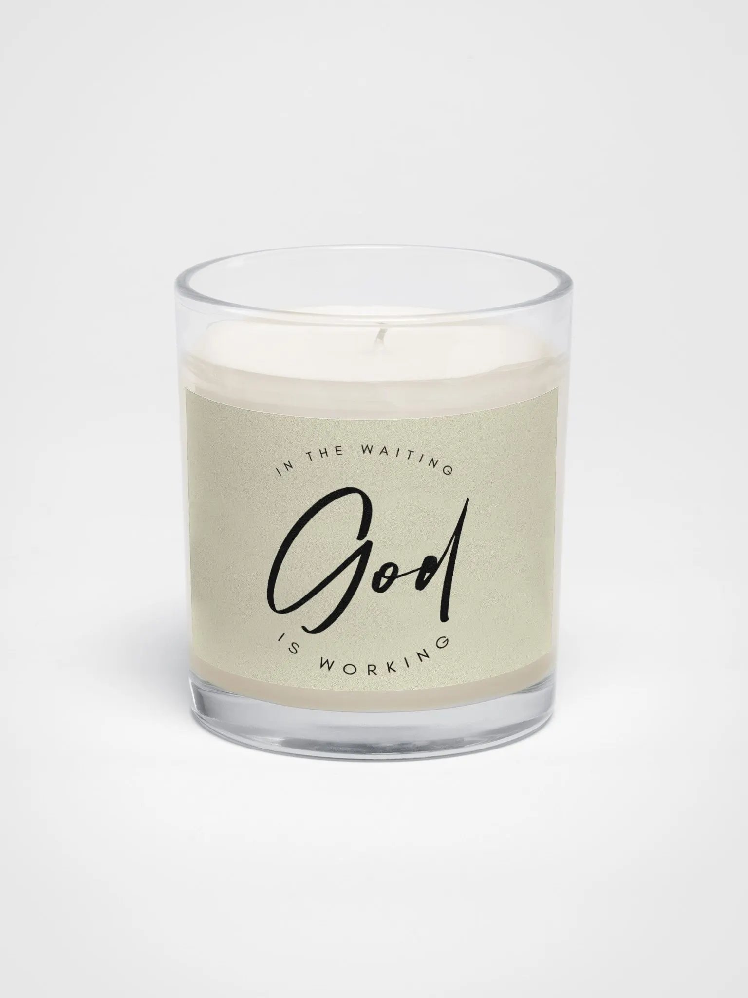God Is Working Candle product image (1)