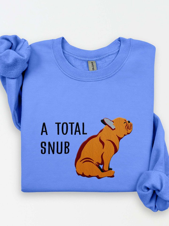 A Total Snub Sweatshirt (Embroidered) of a French Bulldog(Tan) product image (1)
