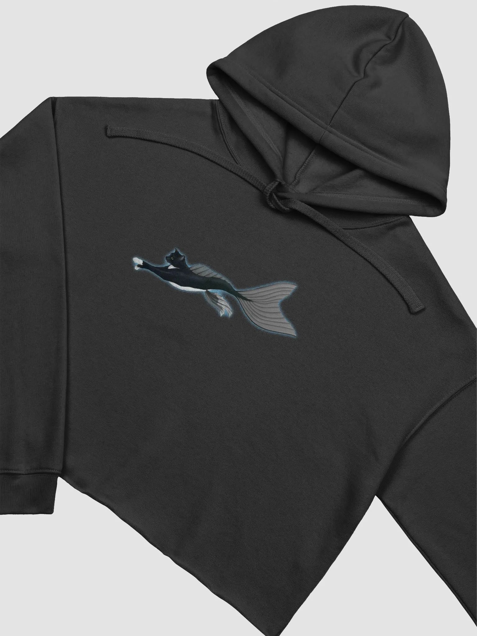 Mermeow Swimming Crop Hoodie product image (3)