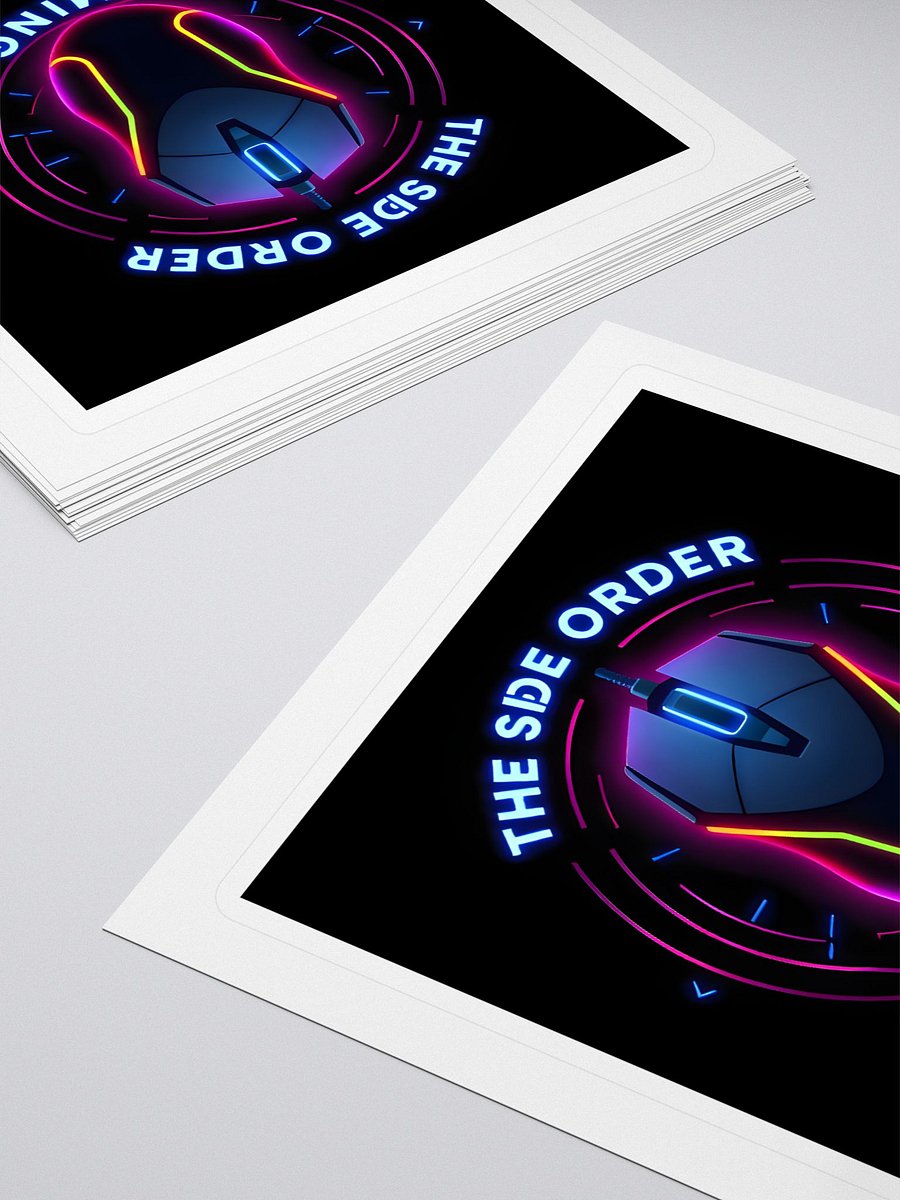 Neon Gaming Mouse Kiss Cut Stickers product image (4)
