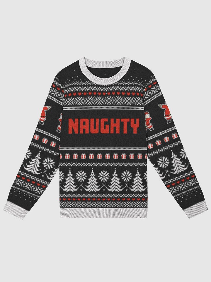 "Naughty" Dabbing Santa Knitted Sweater product image (1)