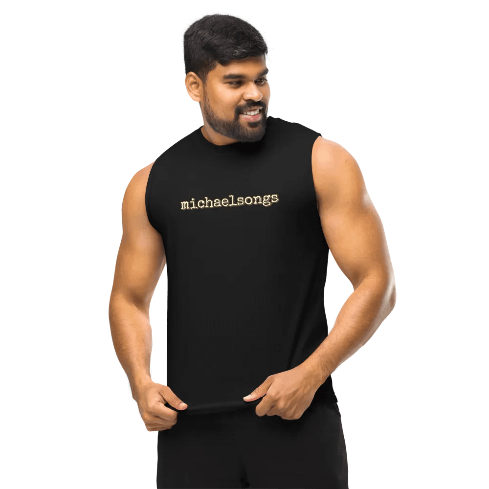 muscle shirt with horizontal logo product image (2)