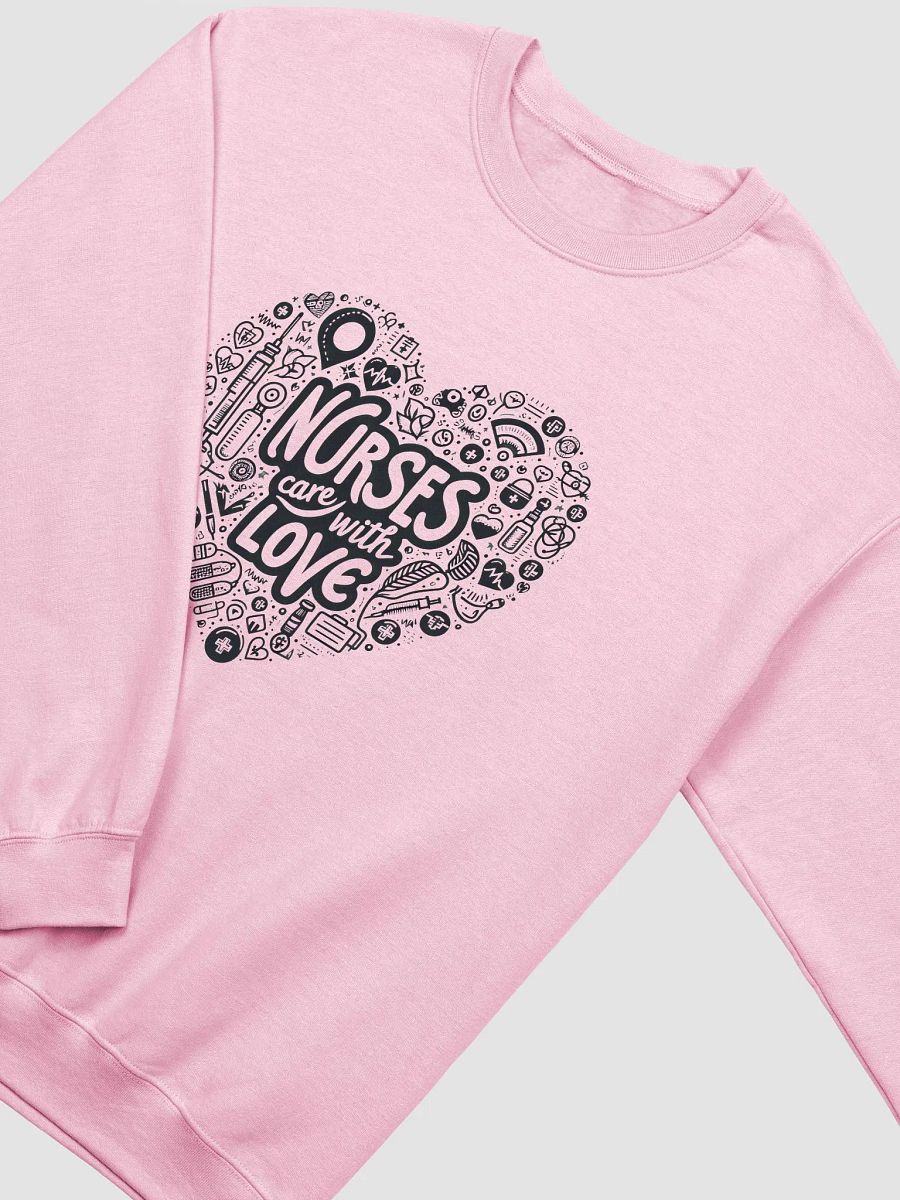 NURSES CARE WITH LOVE crewneck sweatshirt product image (12)