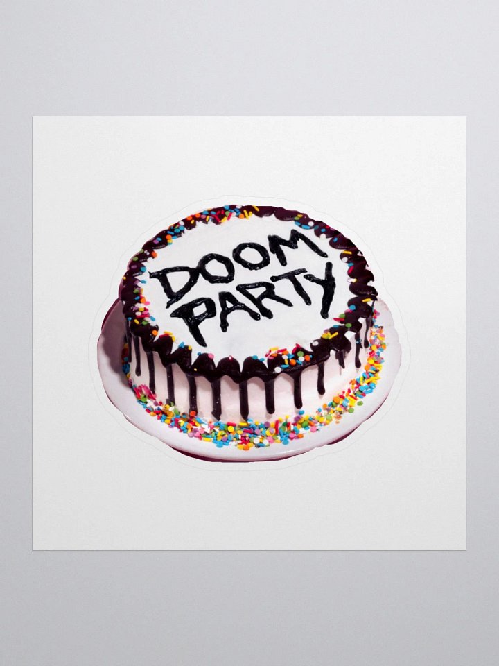 Doom Party Cake Full Color Sticker product image (1)
