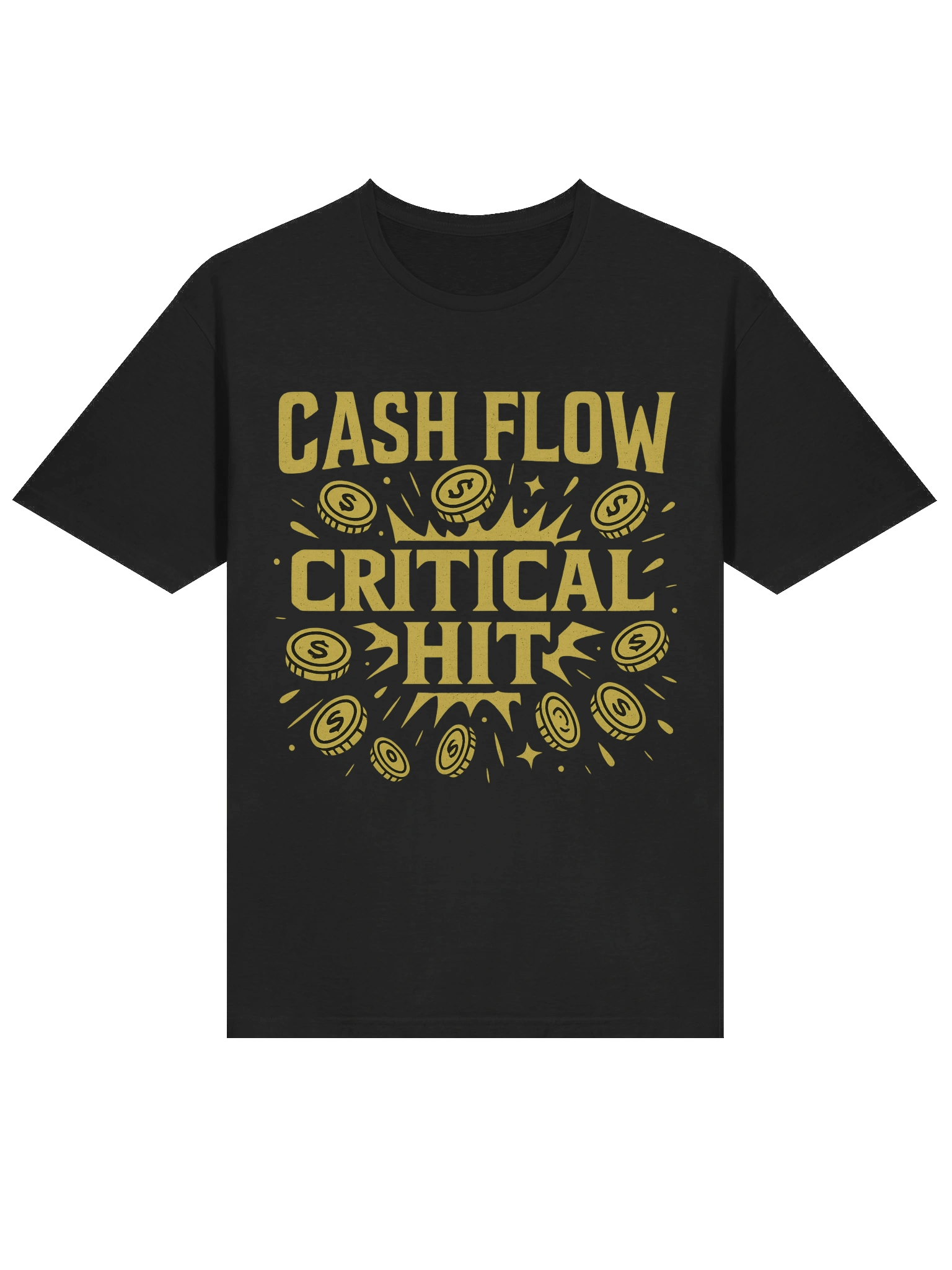 Cash Flow Critical Hit – Funny RPG Gamer Hustle T-Shirt product image (3)