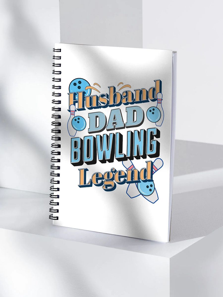 Husband Dad Bowling Legend Spiral Notebook product image (3)