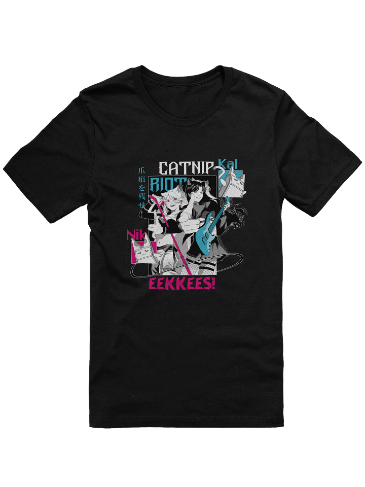 "CATNIP RIOT" Lightweight Tee [BLACK VARIANT] product image (1)