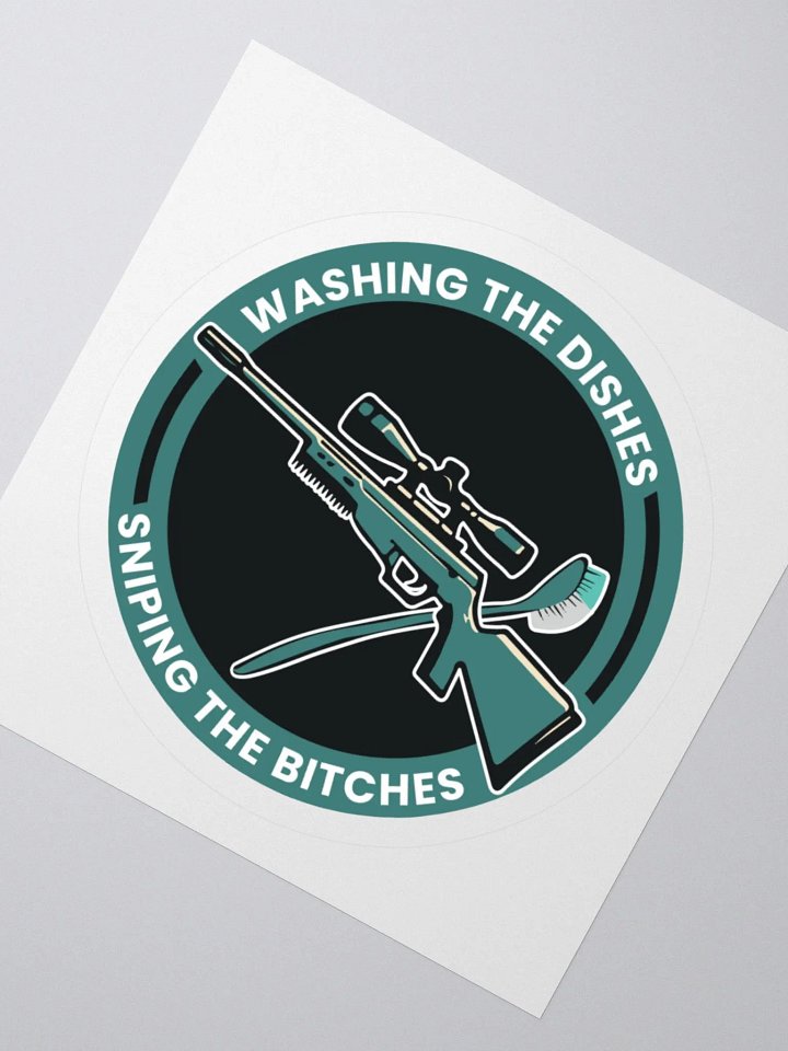 Dishwashing Sniper Kiss-Cut Stickers product image (6)
