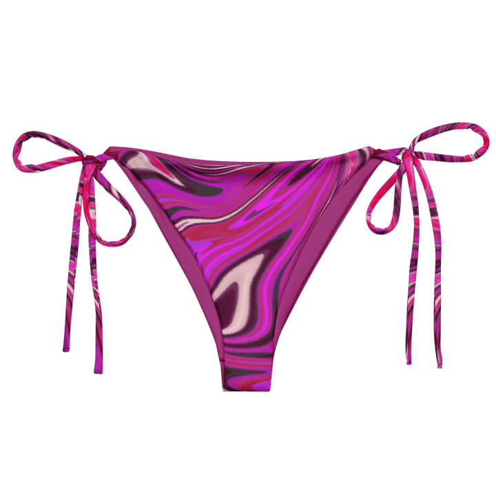 String Bikini Bottom - Pink and Purple Digital Fluid Art product image (1)
