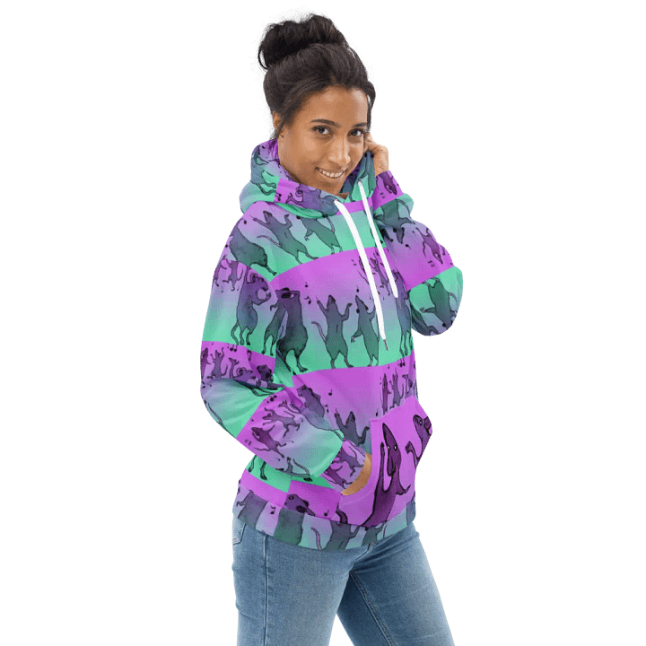 dancing rats (stripey) hoody product image (2)