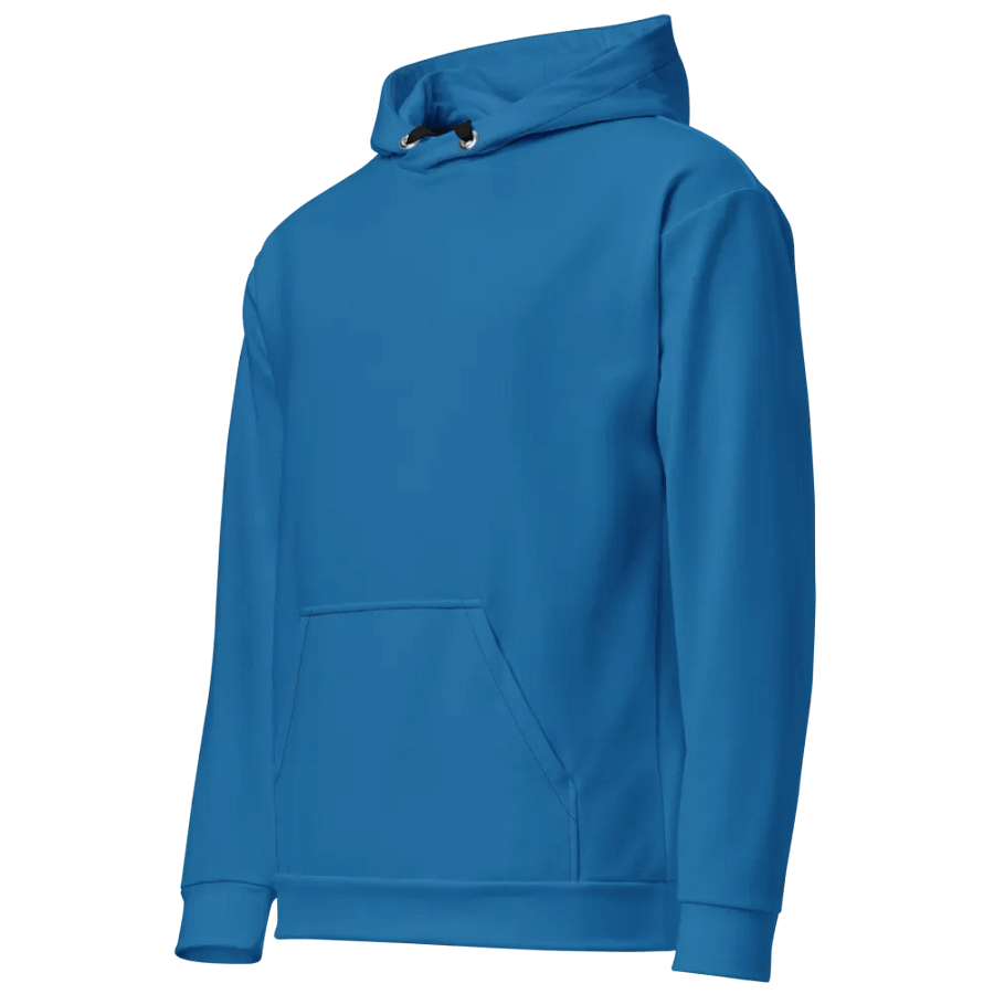 Plain Atlantic Blue True Summer Unisex Recycled Polyester Heavyweight Premium Hoodie by Treasure Pie product image (3)