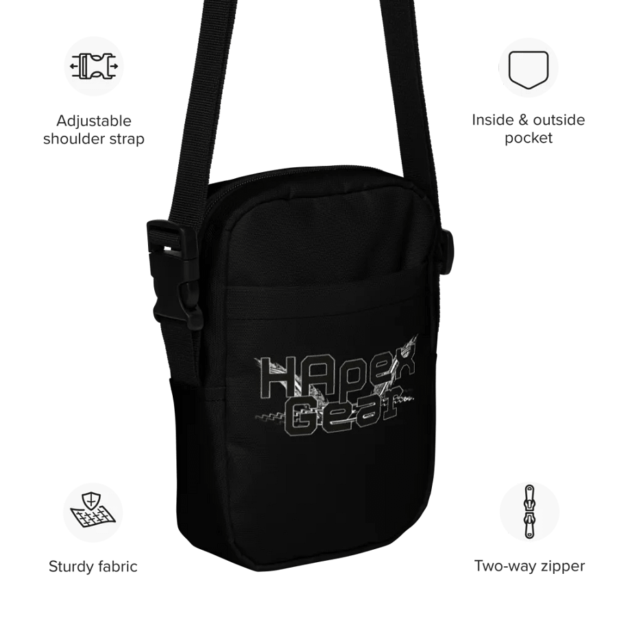 Utility Crossbody Bag - Black - Black HApex Gear White Logo product image (11)