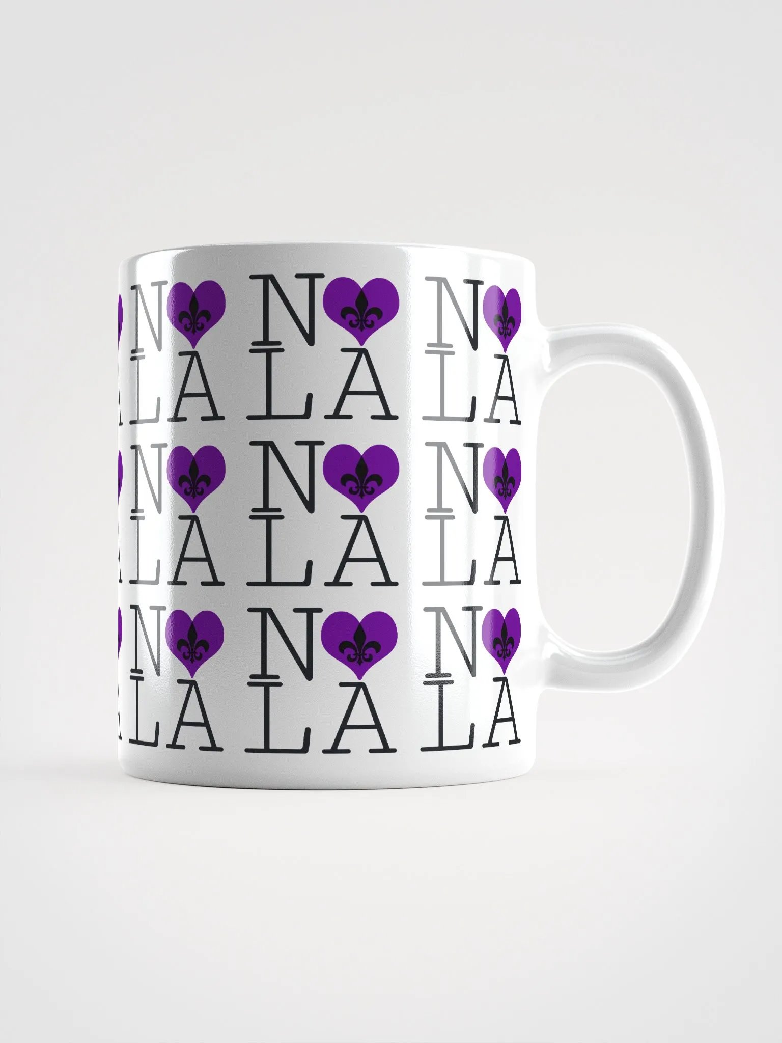 I LOVE NOLA **LEGACY MUG** (PURPLE HEART FULL INFINITY) product image (1)
