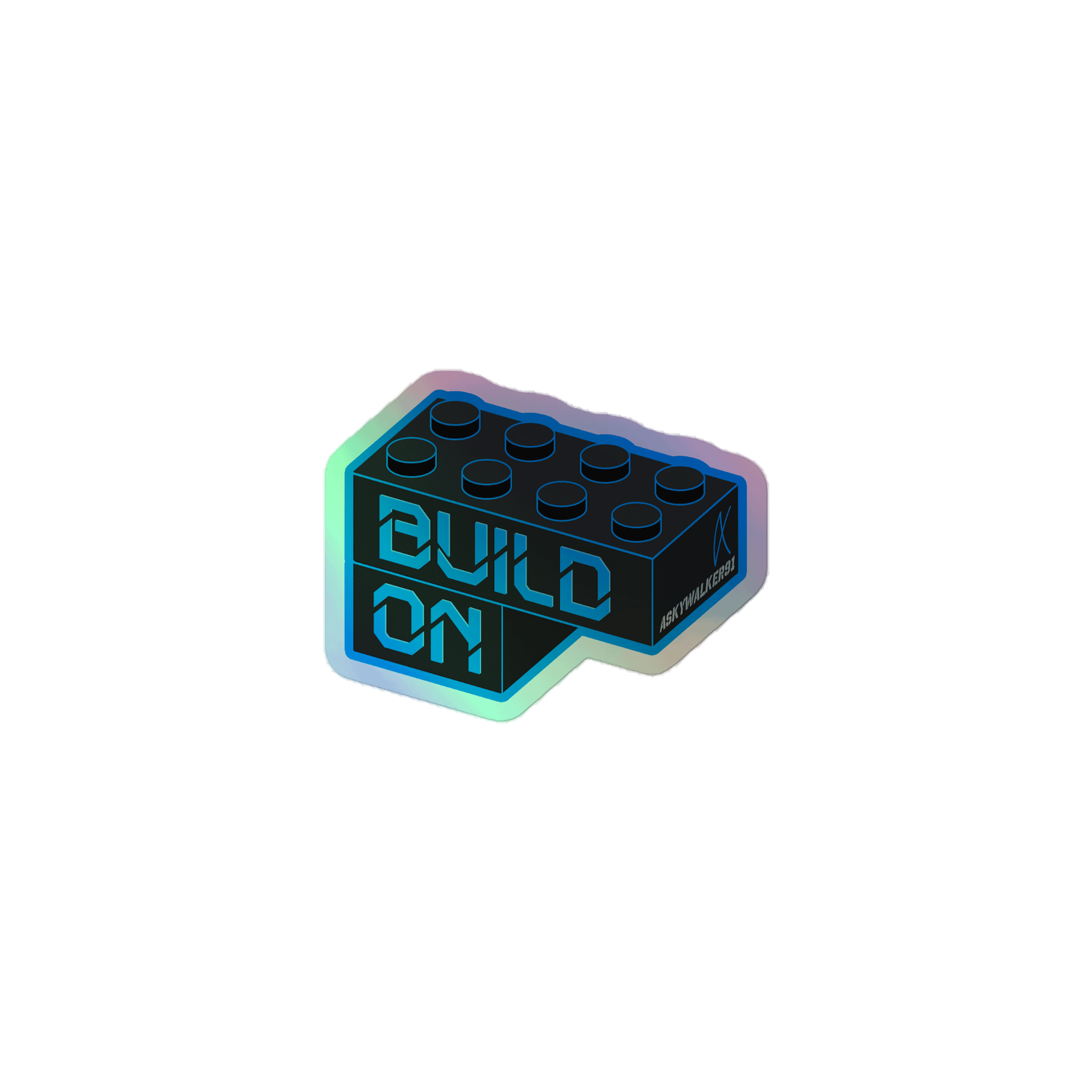 'Build On' Holographic Sticker product image (1)
