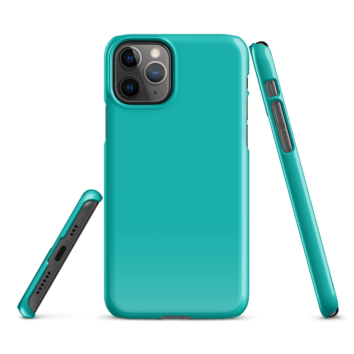 Aquamarine Blue Solid Color iPhone® Glossy Snap Case product image (2)