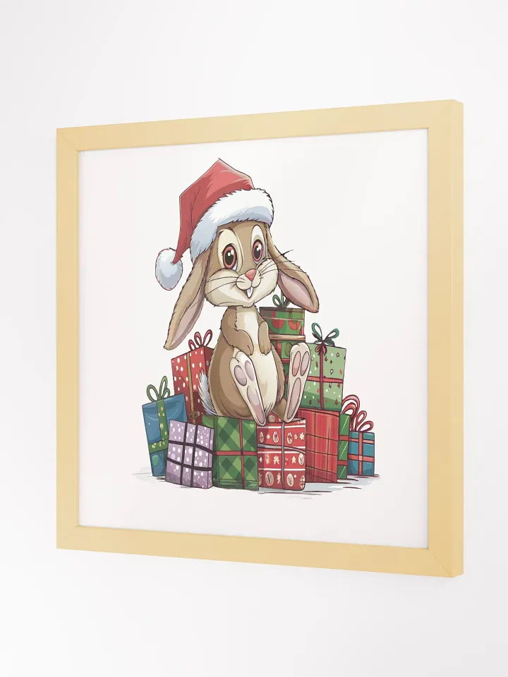 Santa Bunny Framed High-Quality Matte Poster (in) product image (2)