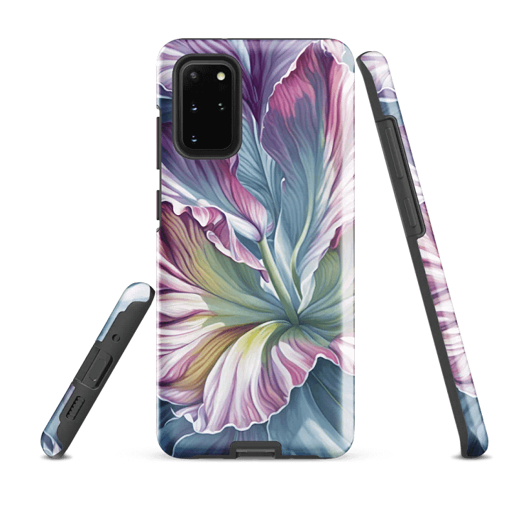 Tough Phone Case for Samsung® - Flower in Shades of Pink and Blue product image (5)
