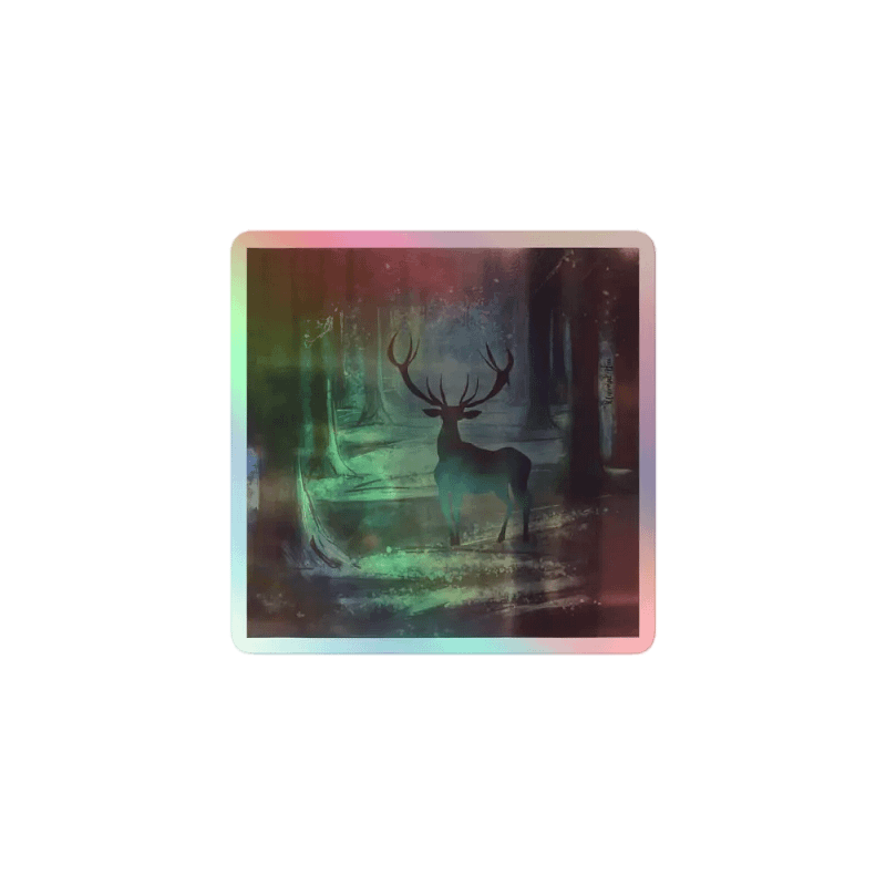 Mystic Forest Deer Holographic Sticker Sheet