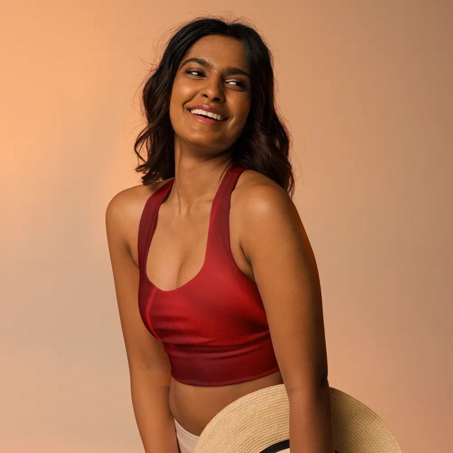 Radiant Red Longline Sports Bra product image (9)