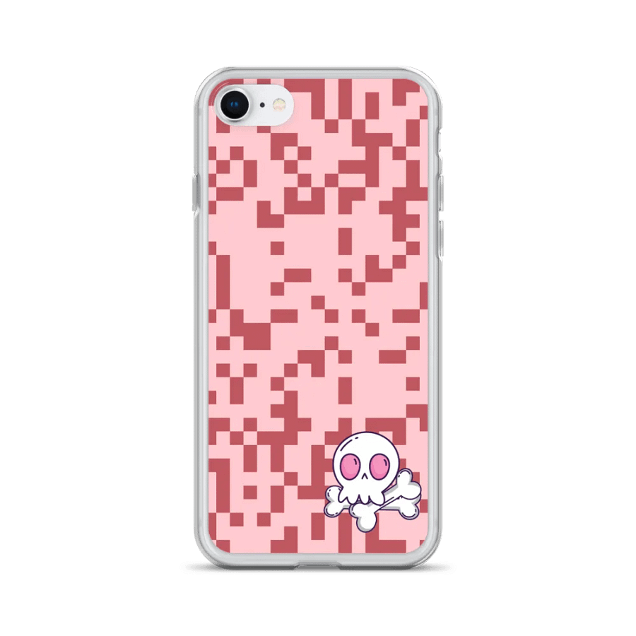 Pixelated Skull Pink iPhone® Case product image (24)