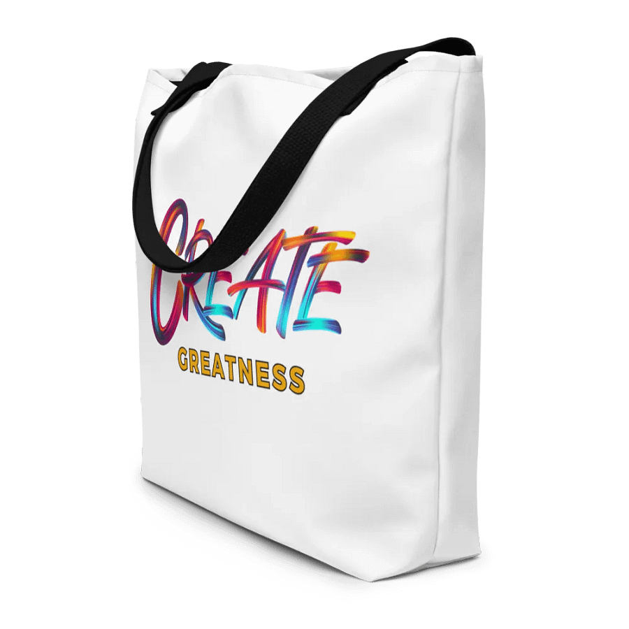 Create Greatness Large Print Tote Bag product image (4)