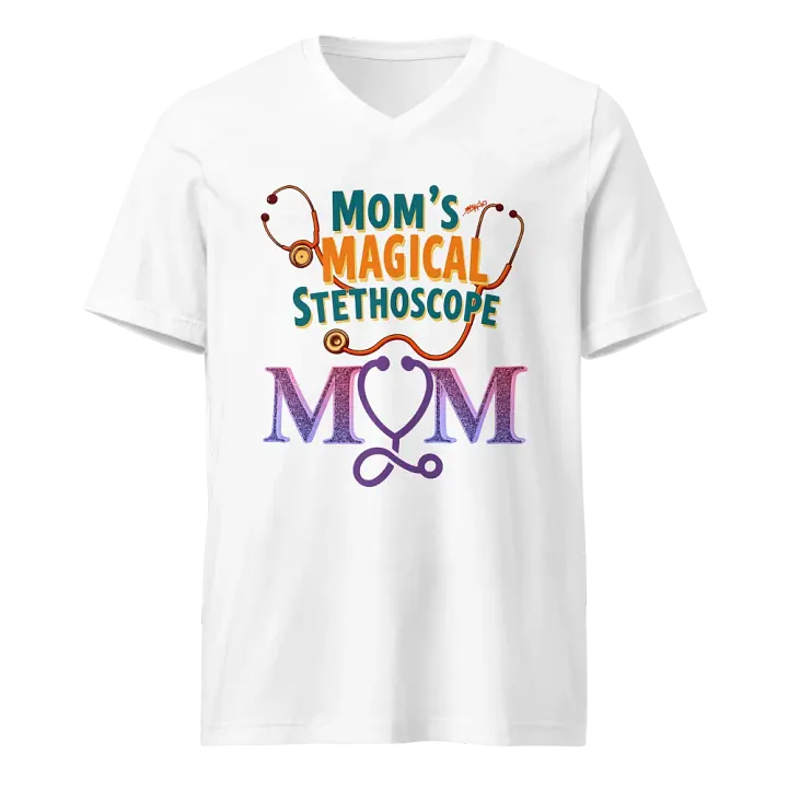 Mom's Magical Stethoscope V-Neck Tee product image (5)