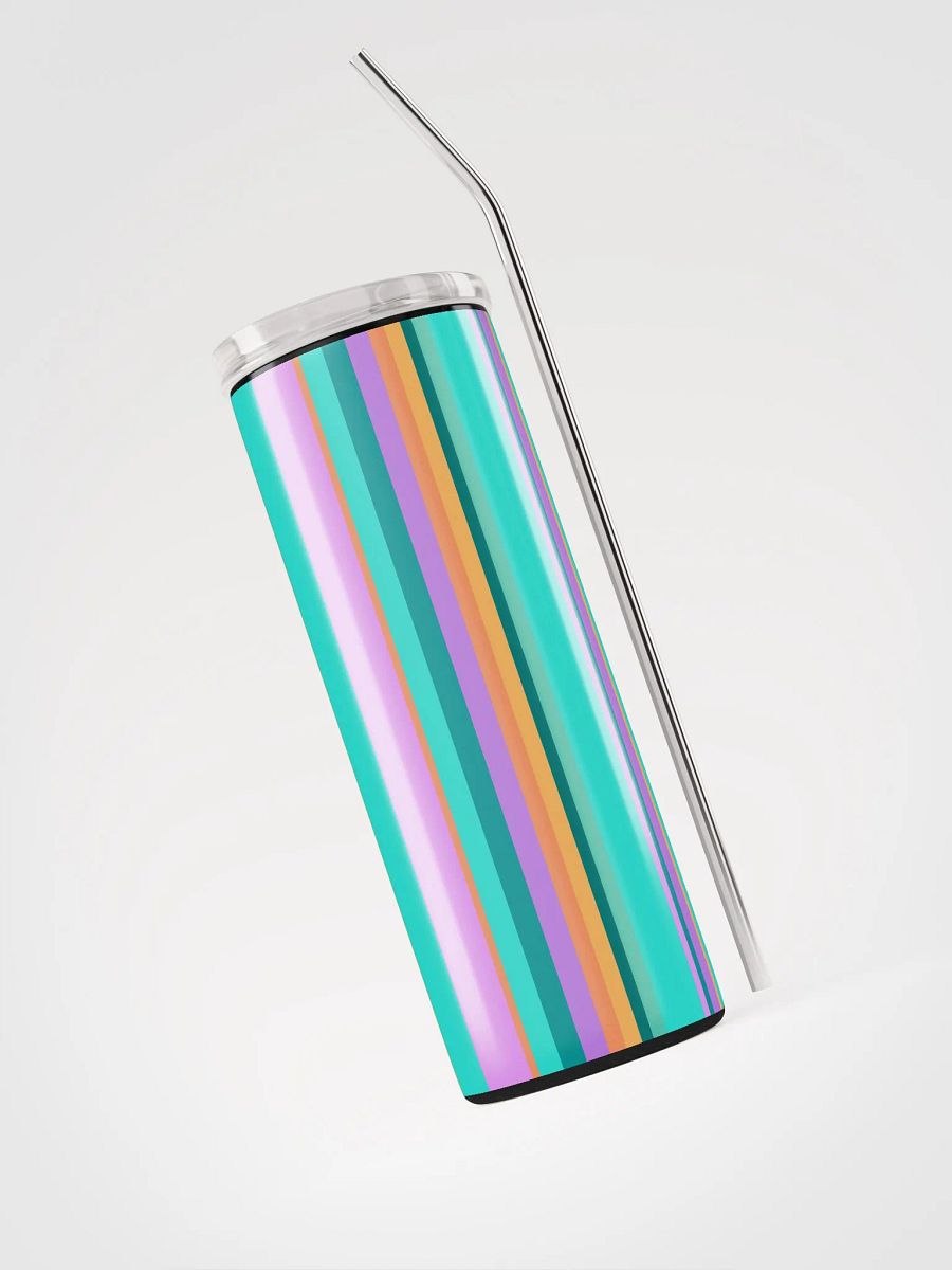 Party Time! Colorful Stripes 20 oz Tumbler with Straw product image (4)