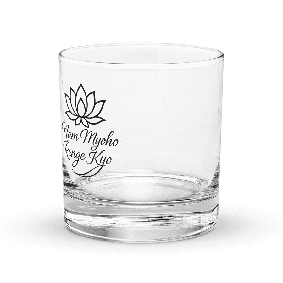 Nam-Myoho-Renge-Kyo Lotus Rocks Glass – Inspire Your Daily Practice product image (1)