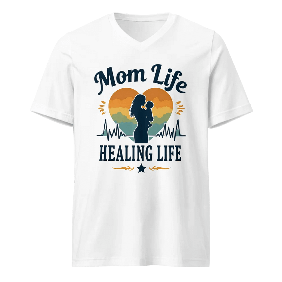 Sunset Mom Life V-Neck Tee product image (1)