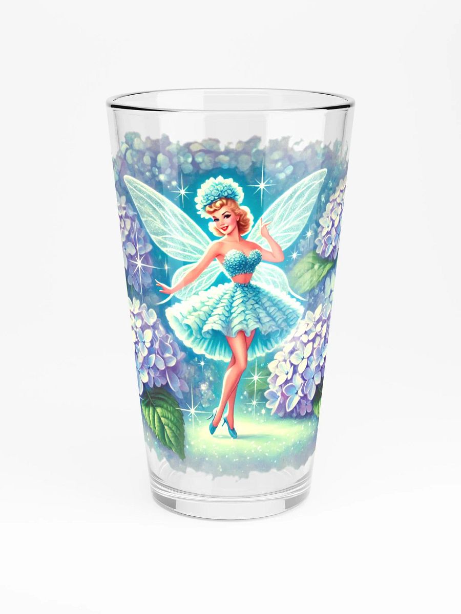 Blue Hydrangea Fairy 16 oz Drinking Glass - Fairytale Glassware product image (3)