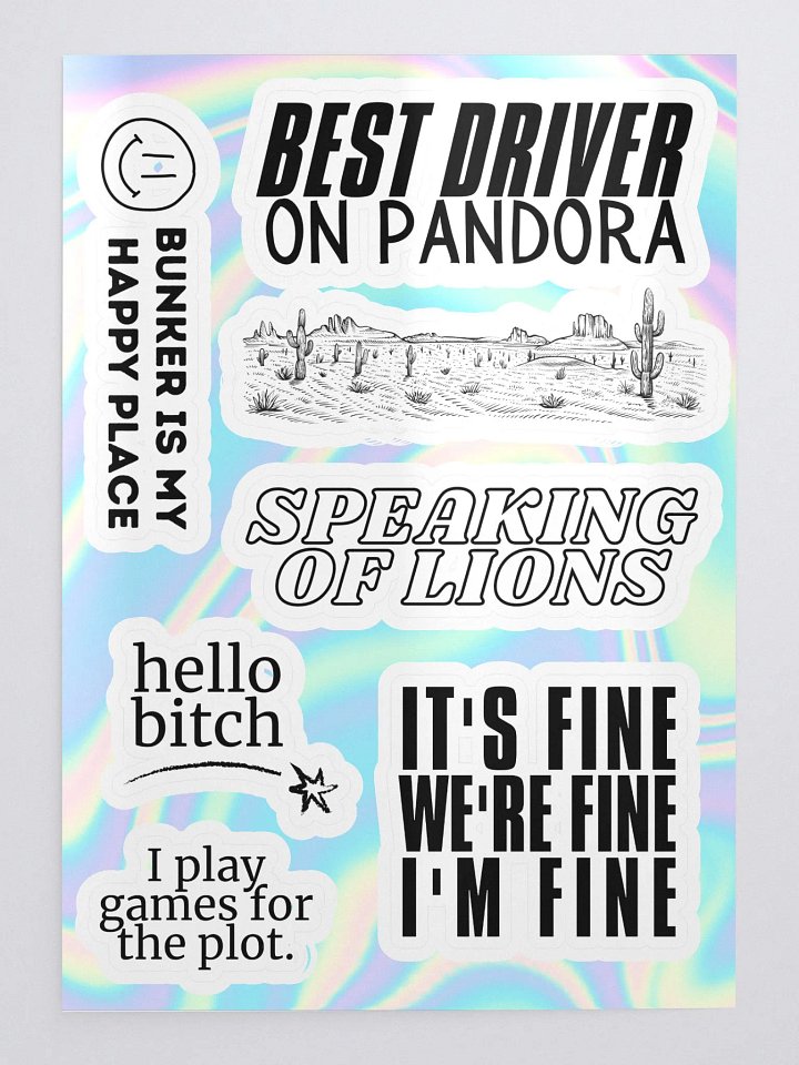 lion-isms sticker sheet! product image (1)