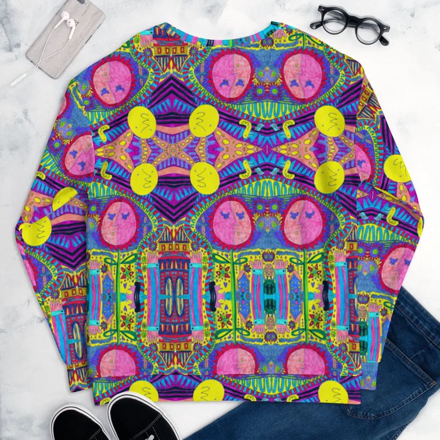 Abstract Surreal Doodle Landscape Mirrored Sweatshirt product image (12)