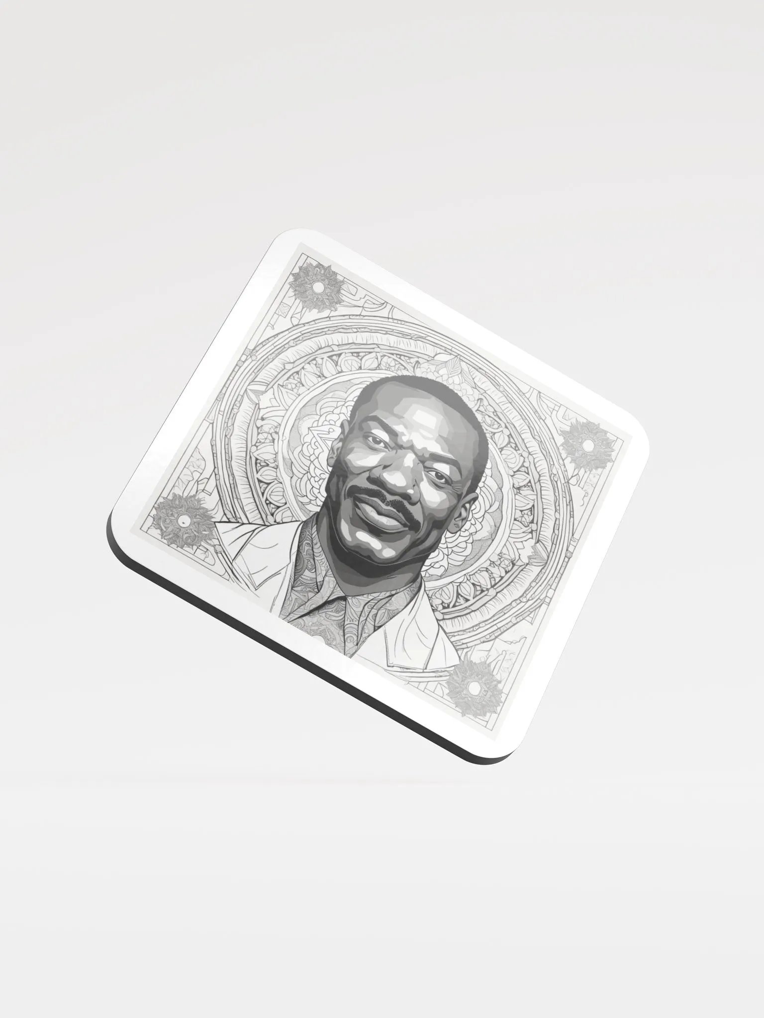 Mandala Man Glossed Cork Coaster product image (1)